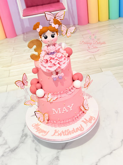 Girl Butterfly Cake