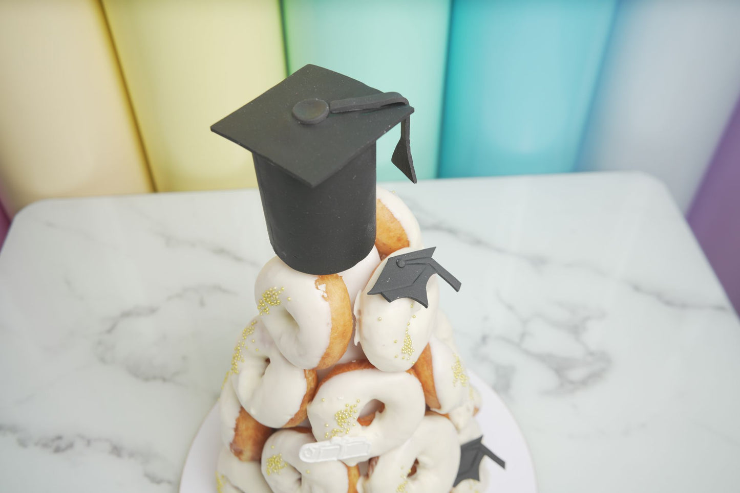 Graduation Donut Tower