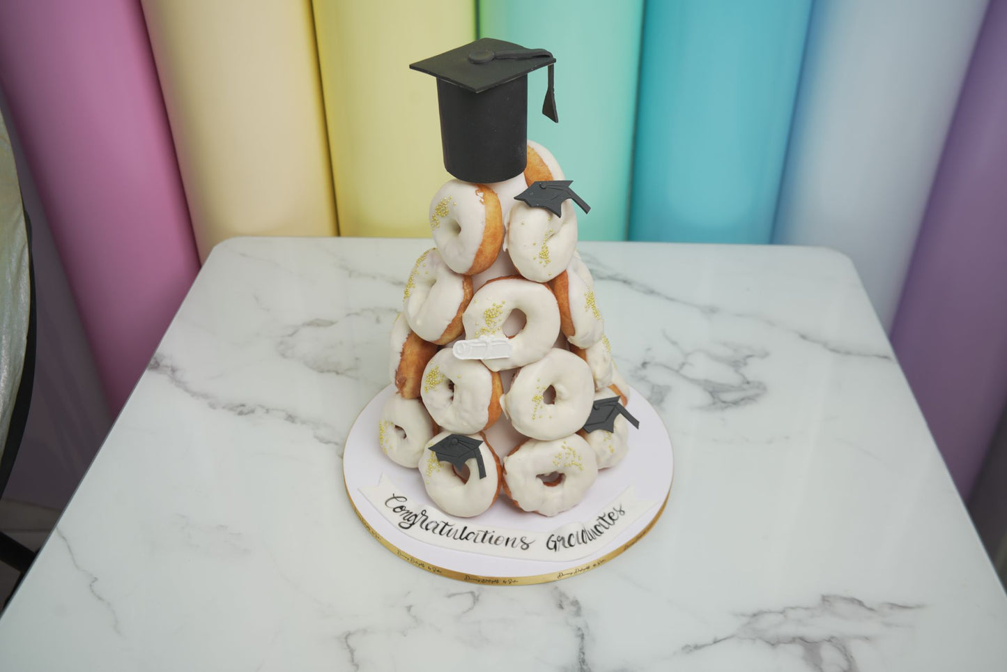 Graduation Donut Tower