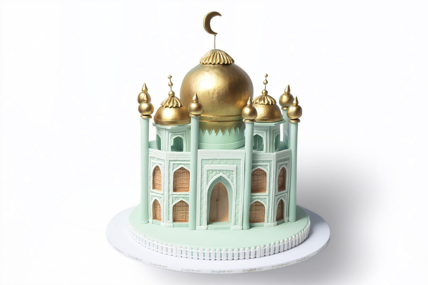 Grand Mosque Cake Ramadan mosque cake Islamic themed cake with gold dome Eid cake design