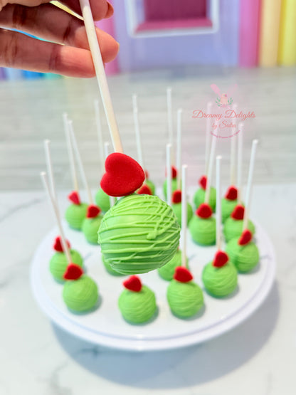 Green Heart Cake Pops