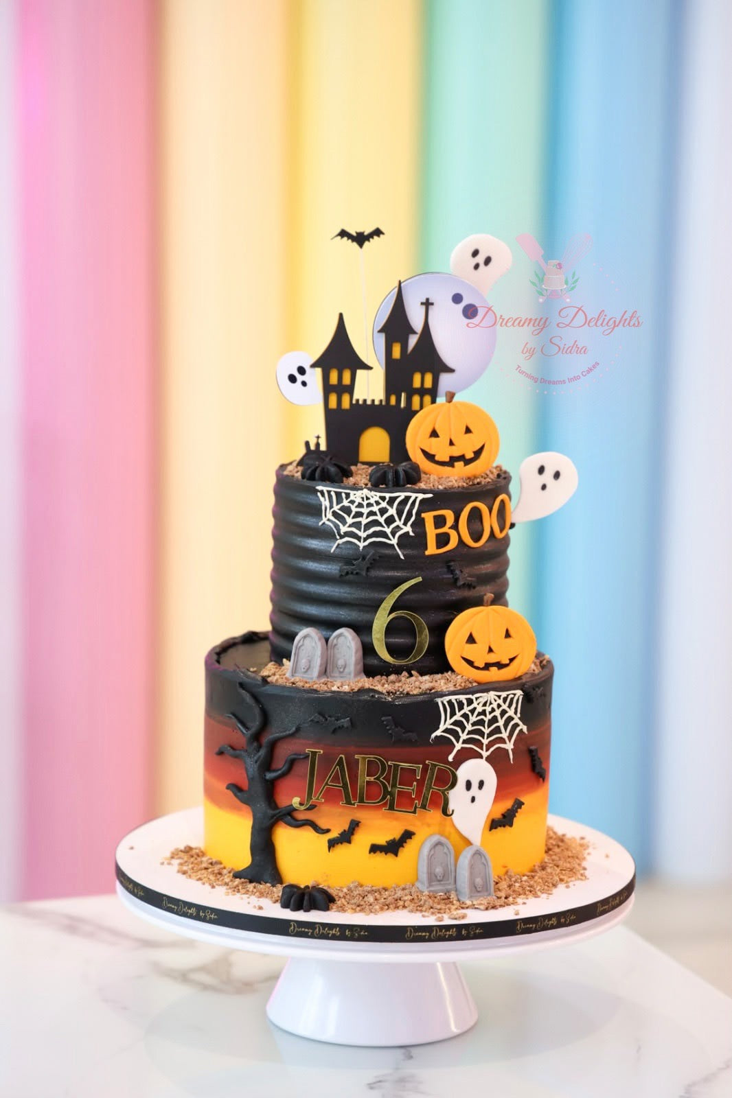 Boo Ghost Castle Cake