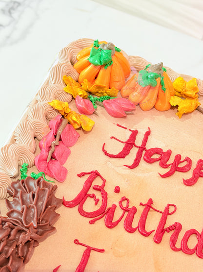 Halloween Pumpkin Sheet Cake