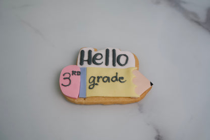 Hello New Grade Pencil Cookies