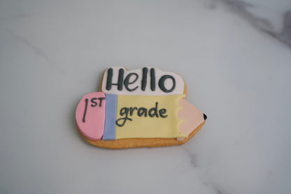 Hello New Grade Pencil Cookies