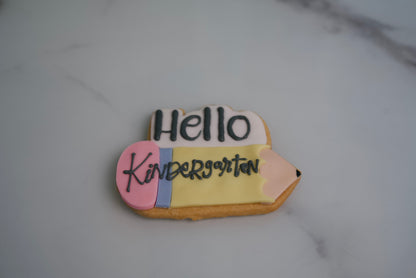 Hello New Grade Pencil Cookies