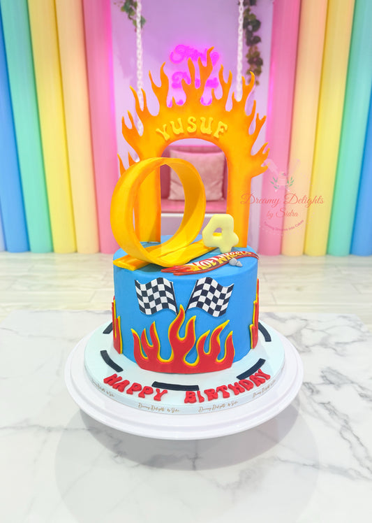 Hot Wheels Theme Cake