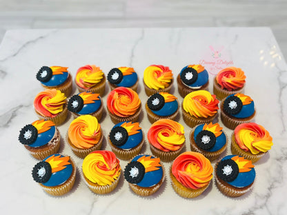 Hot Wheels Theme Cupcakes