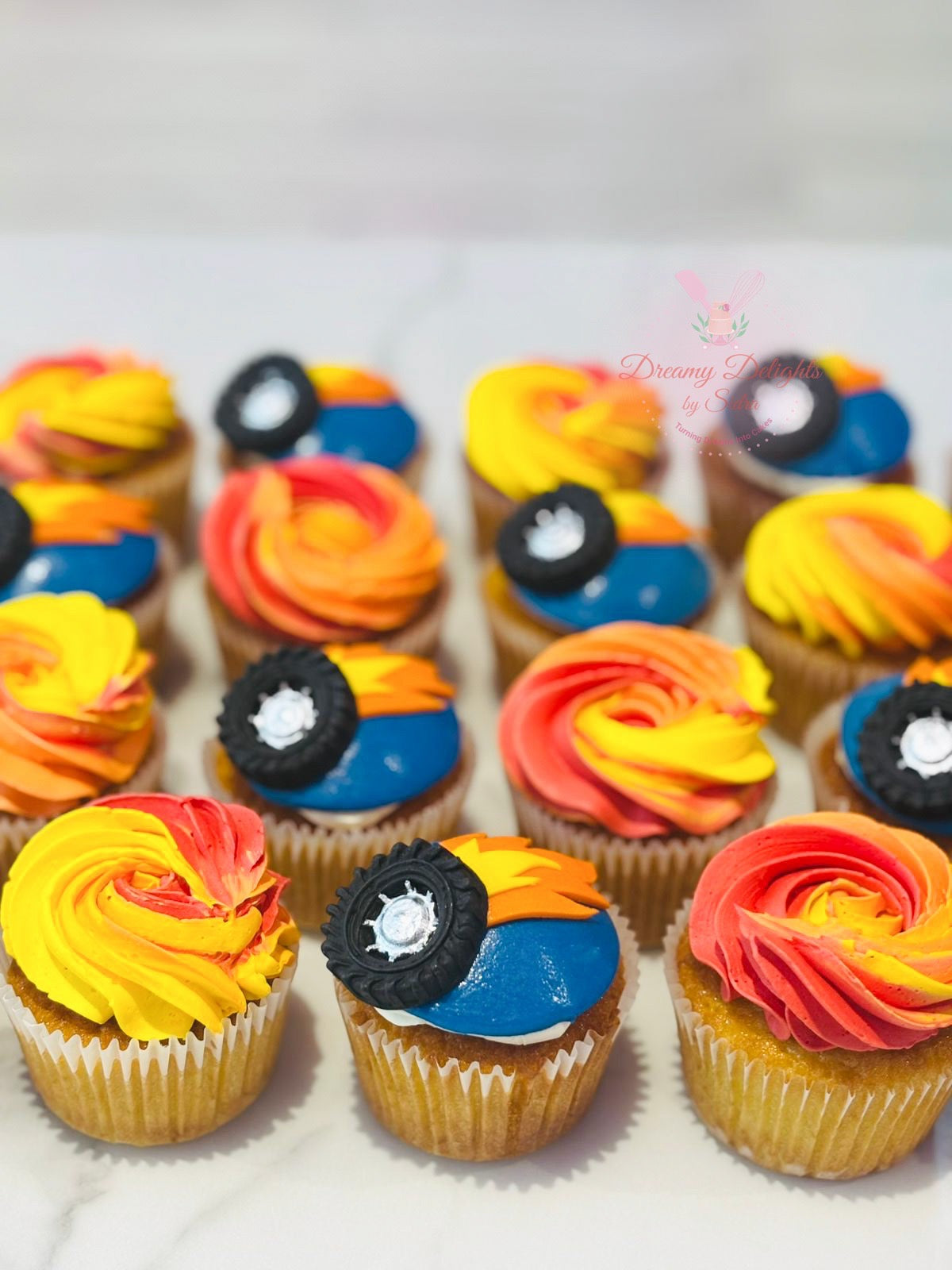 Hot Wheels Theme Cupcakes