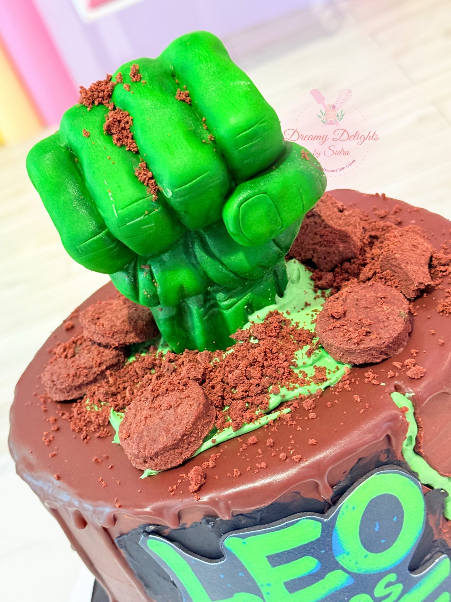 Hulk Fist Birthday Cake