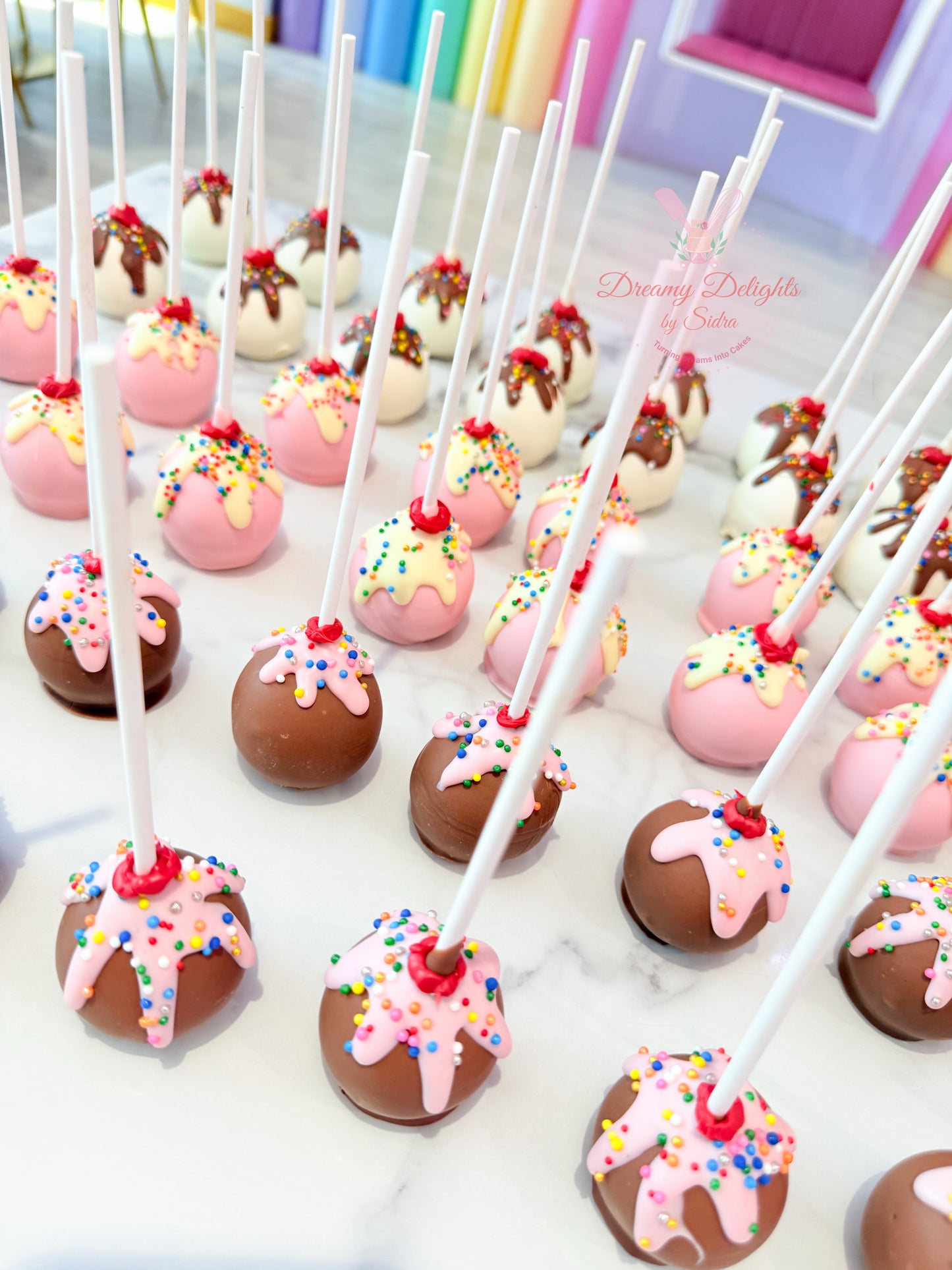 Ice Cream Themed Cake Pops