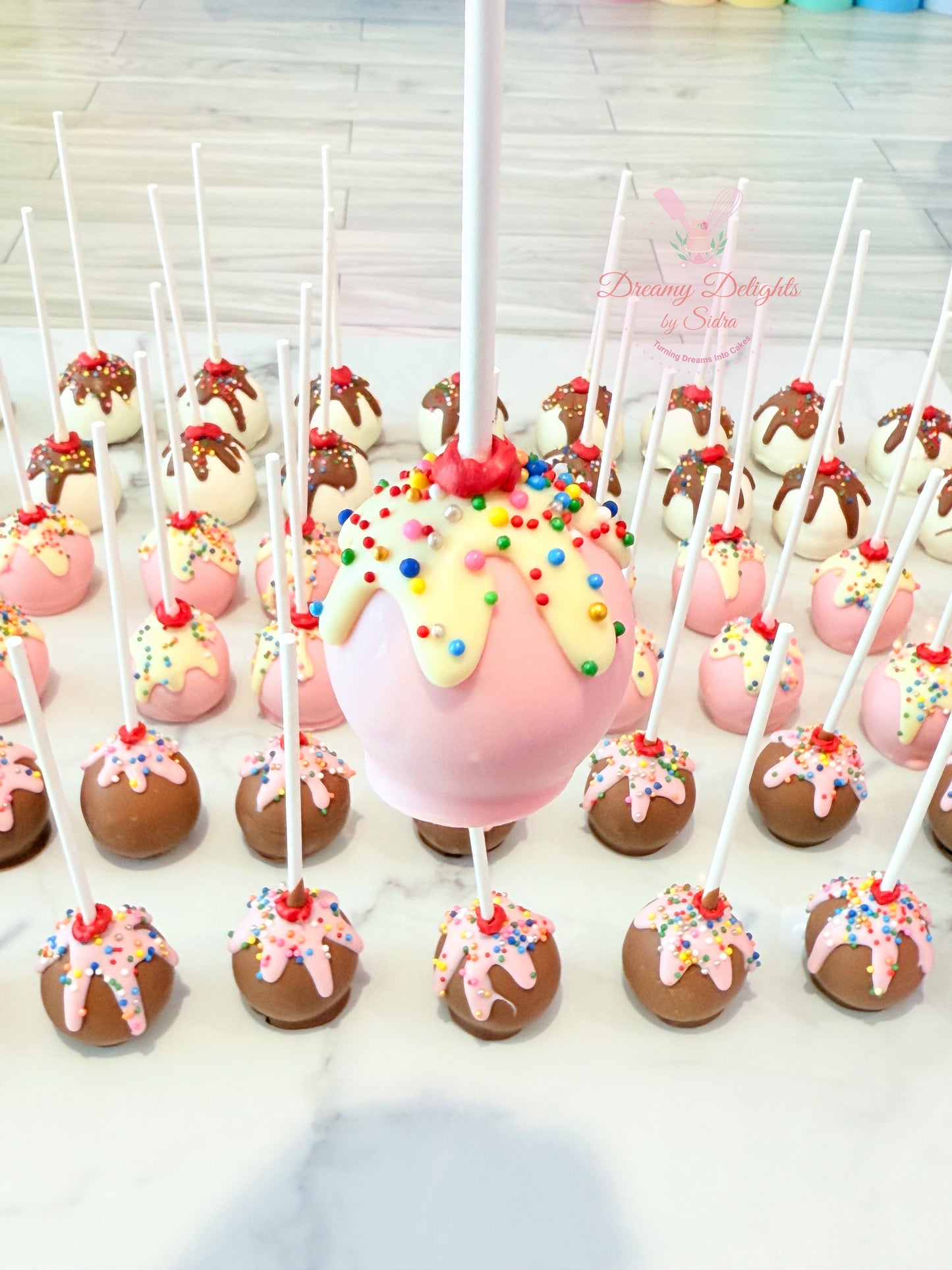 Ice Cream Themed Cake Pops