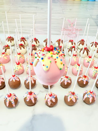 Ice Cream Themed Cake Pops