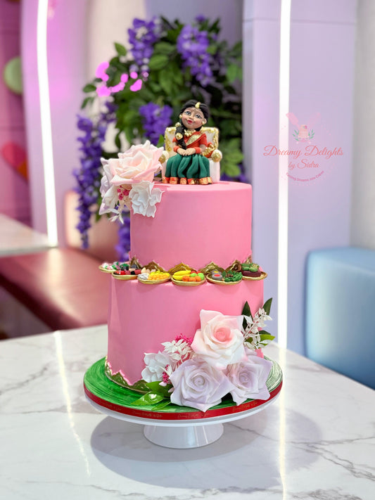 Luxury Indian Saree Function Cake in Dubai | Dreamy Delight