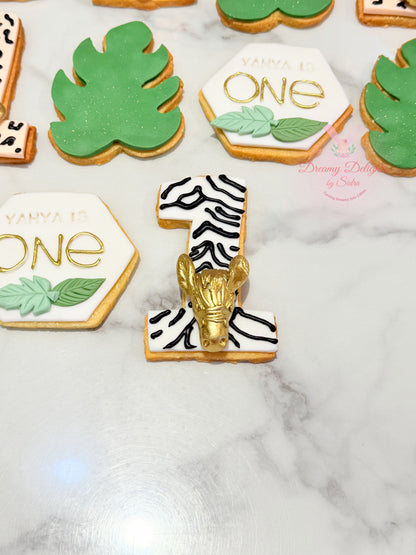 Jungle First Birthday Cookies