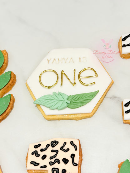 Jungle First Birthday Cookies