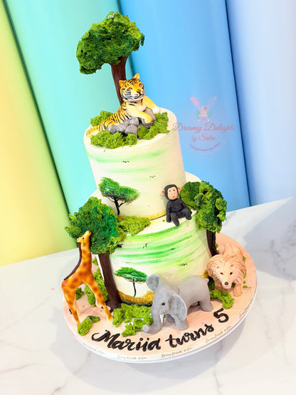 Jungle Animals Cake