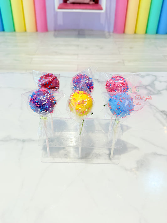 KPop cake pops for kids birthday party with colorful sprinkles in Dubai