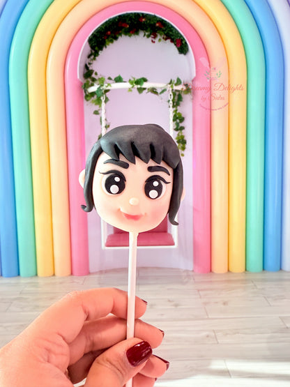 Kpop themed cake pops with character design in Dubai