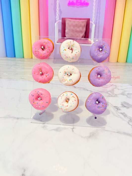 KPop donuts with pastel glaze for kids birthday party in Dubai