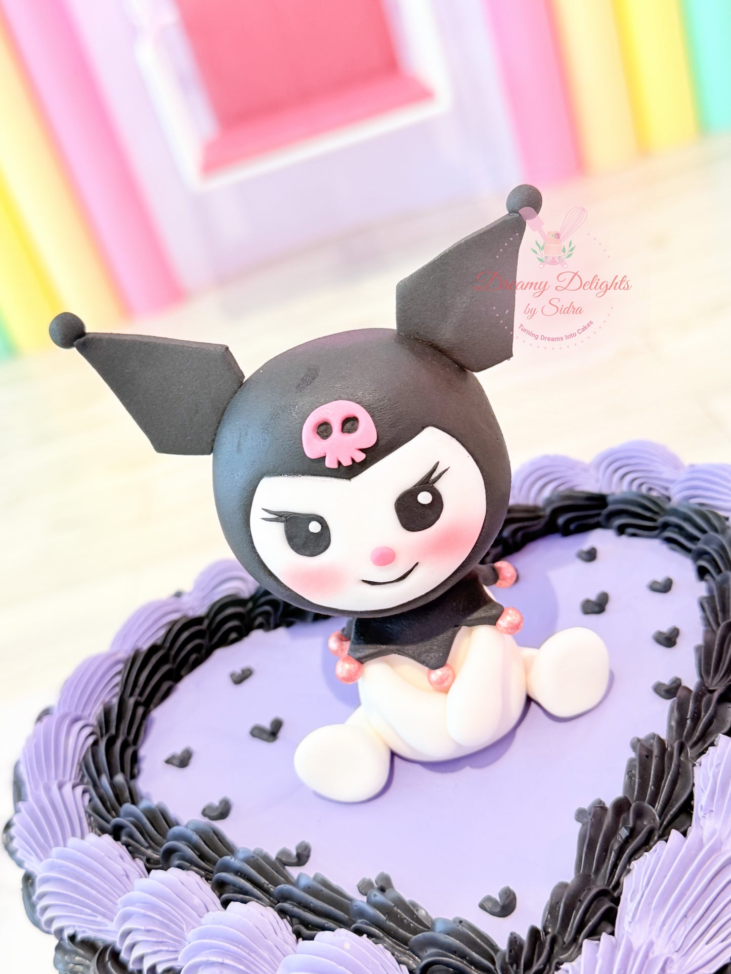 Kuromi Heart Birthday Cake