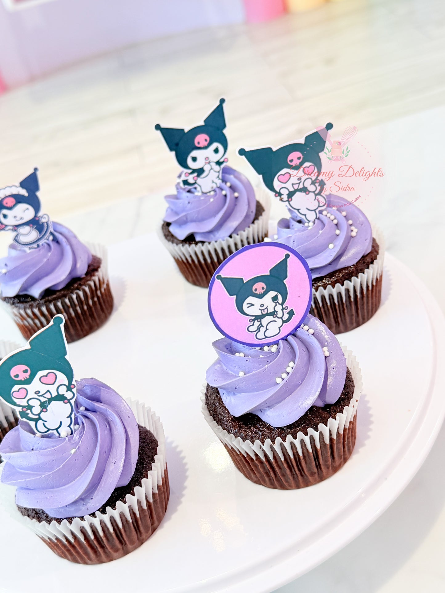 Kuromi Theme Cupcakes