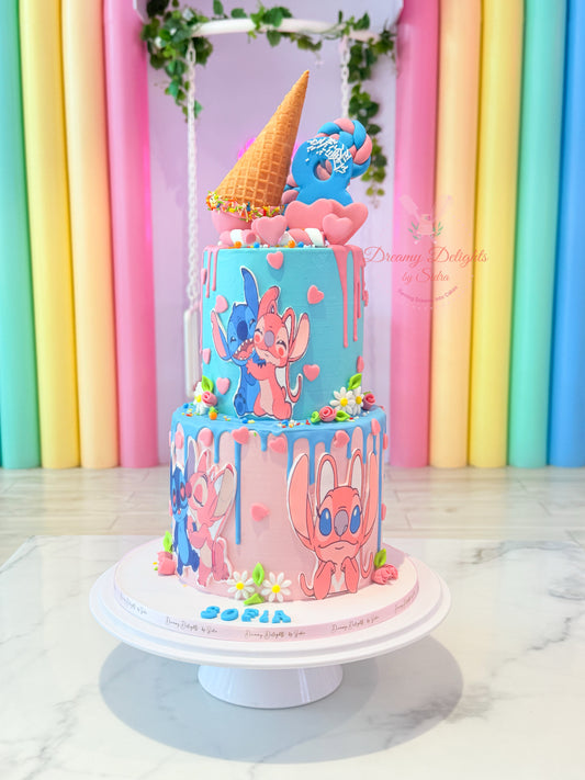 Stitch and Angel cake