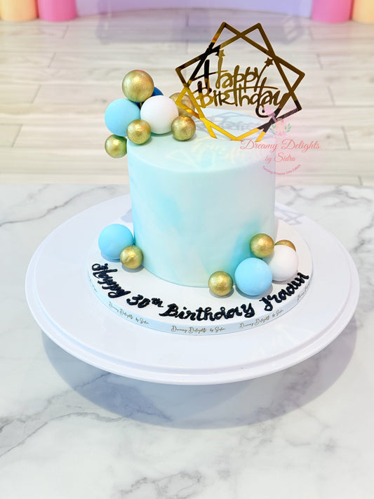 Blue Marbled Cake