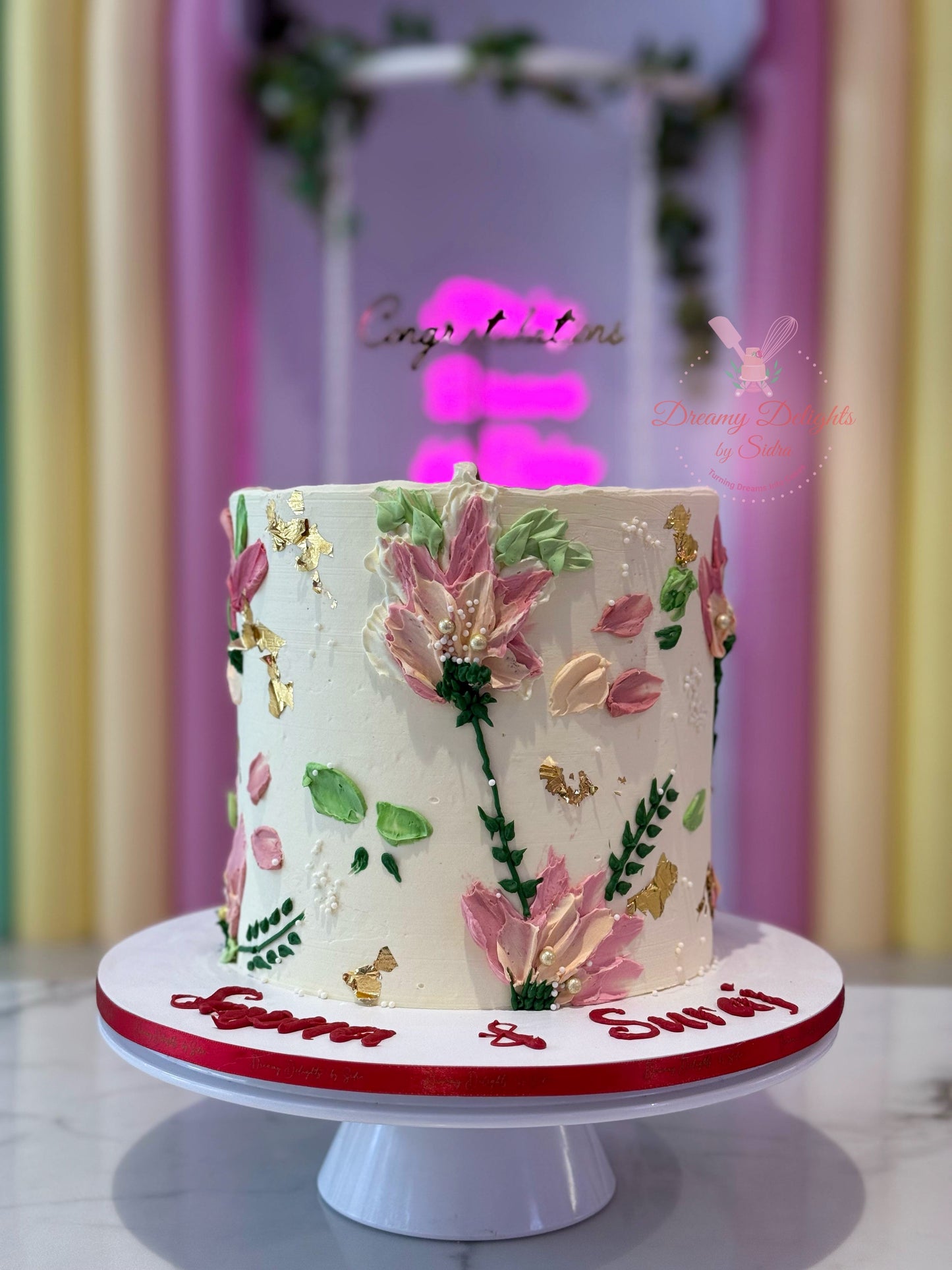 Luxury Engagement Cake
