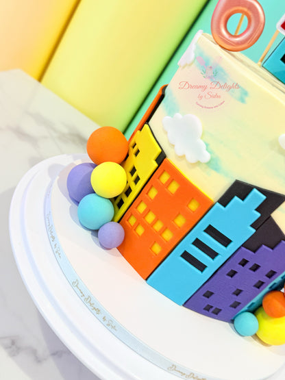 Miles Morales Spiderman Theme Birthday Cake