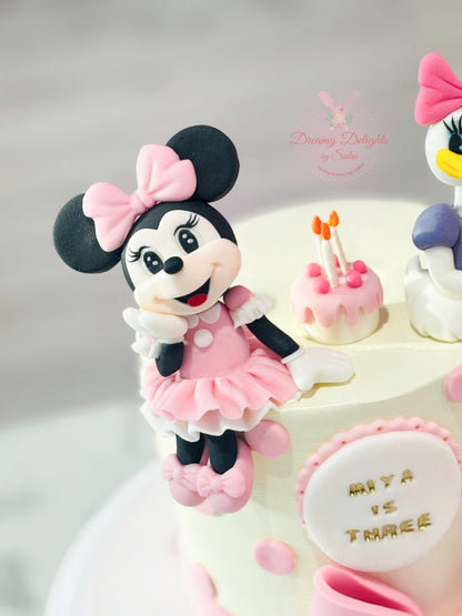 Minnie Mouse and Donald Duck Birthday Cake