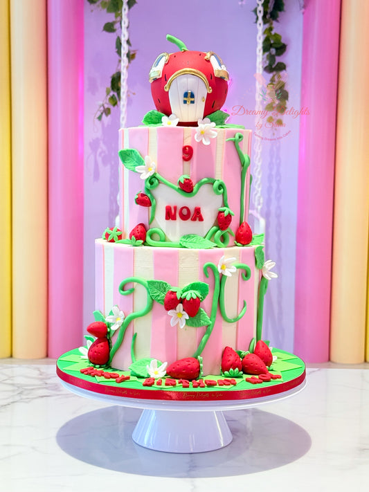 Miss Shortcake strawberry kids birthday cake for girls in Dubai