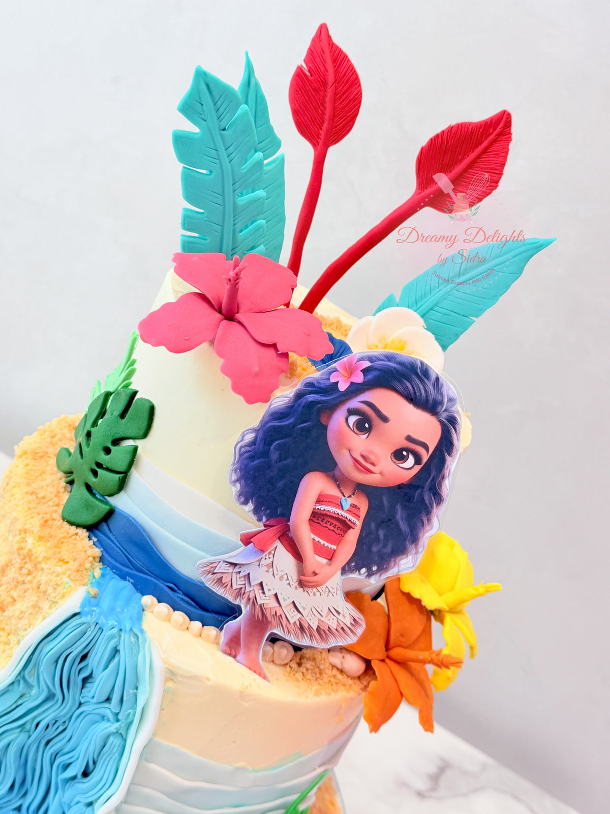 Tropical Moana Birthday Cake