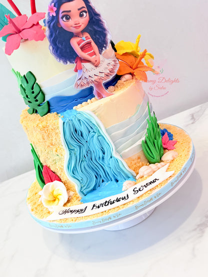 Tropical Moana Birthday Cake