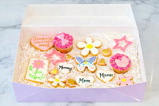 Mother’s Day treat bundle with cookies cupcakes and decorated sweets in Dubai