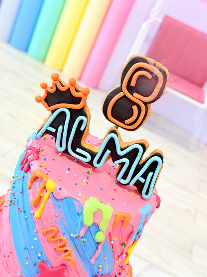 Neon Color Splash Cake