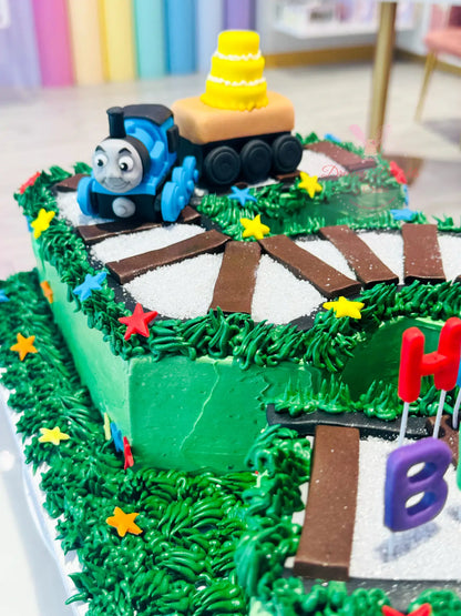 Number Thomas Train Track Cake