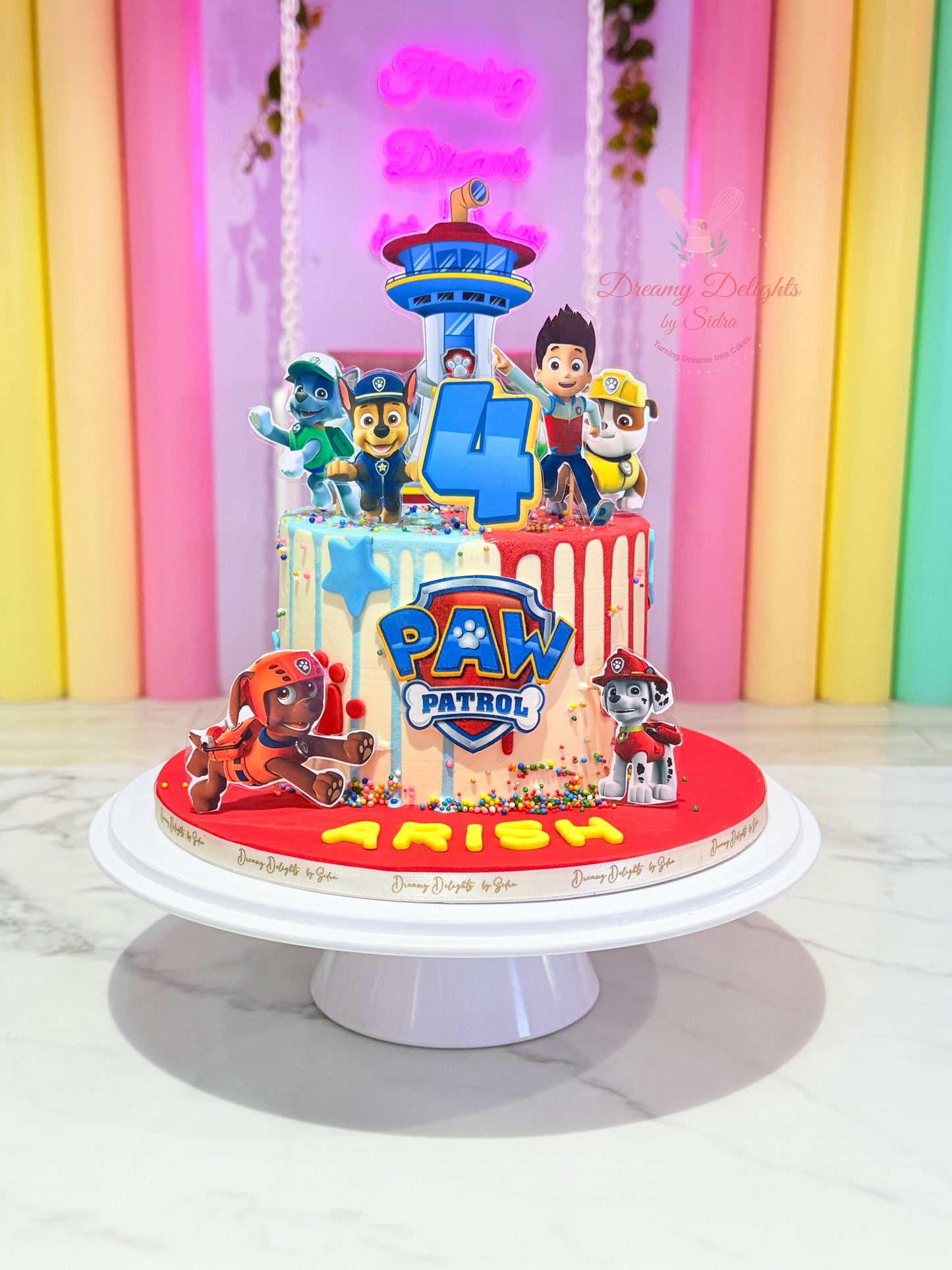 Paw Patrol birthday cake in Dubai for boys kids party themed celebration cake