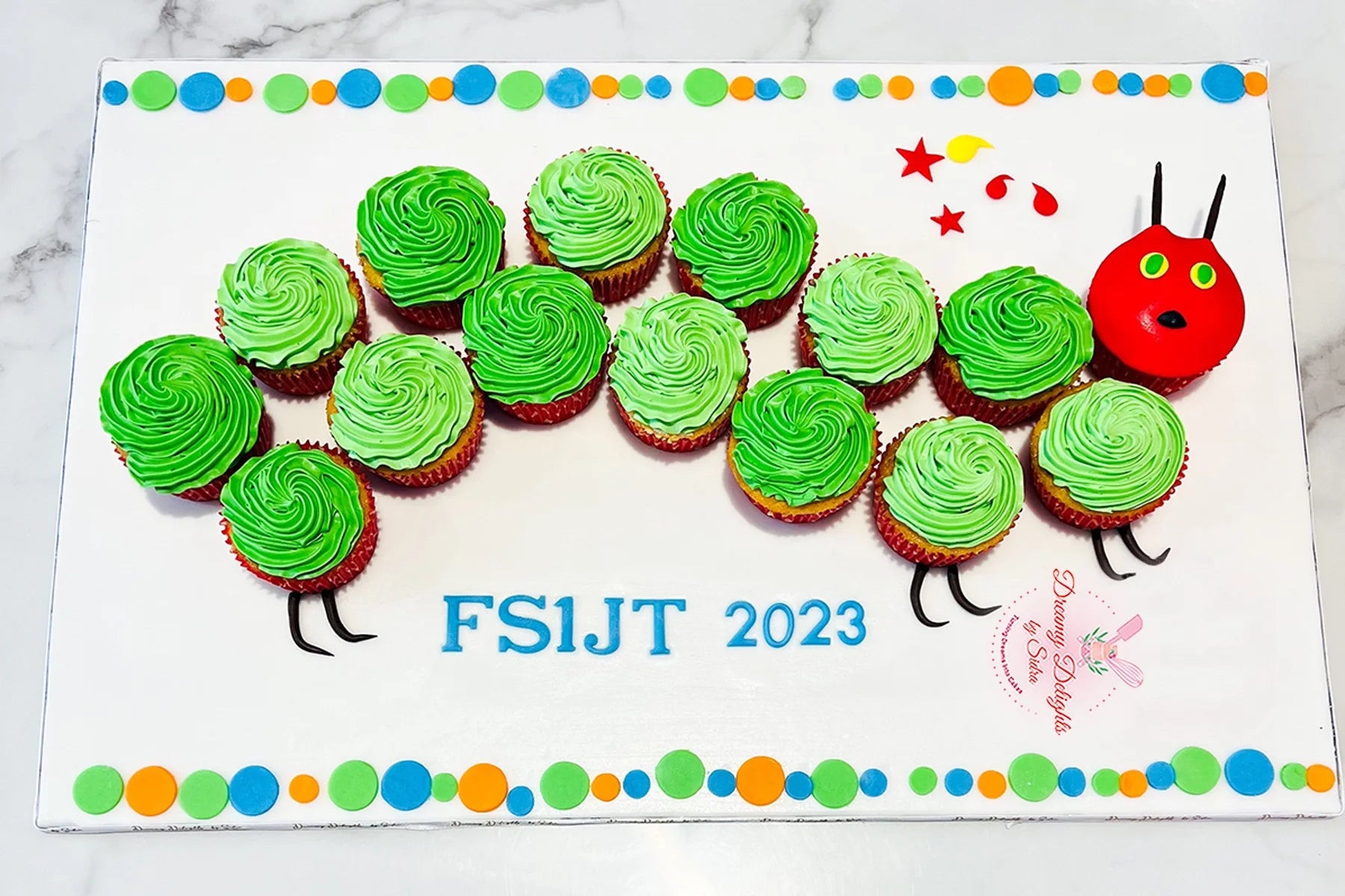 End of year class cupcakes Dubai — cupcake set for school end of year party by Dreamy Delights by Sidra