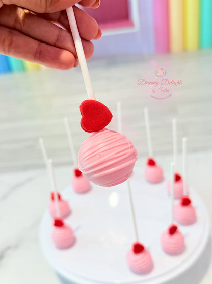 Pink Heart Cake Pops