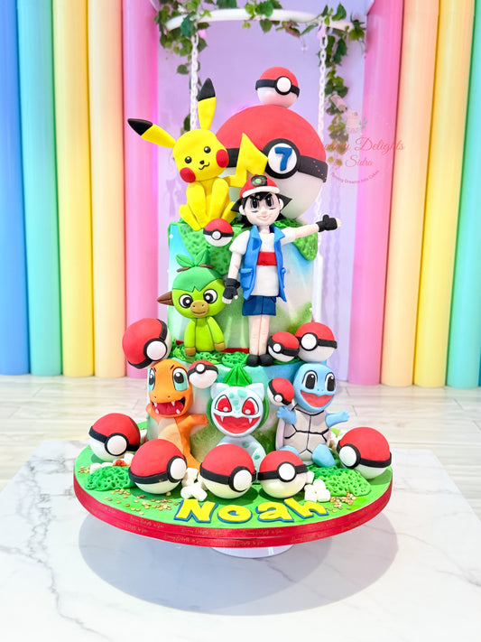 Pokemon birthday cake in Dubai for boys kids party themed celebration cake