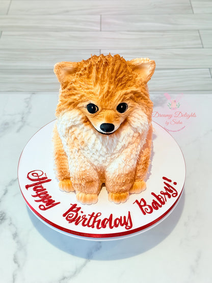 Pomeranian Dog Cake