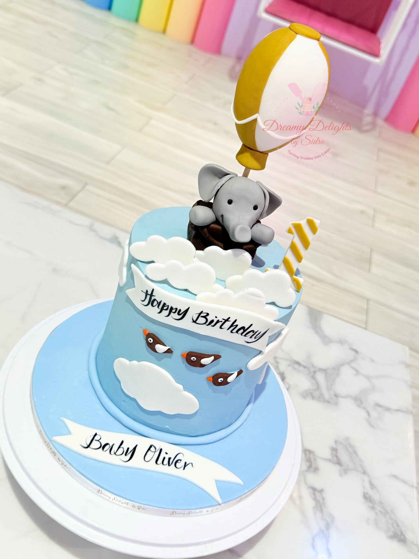 Elephant Cake for First Birthday