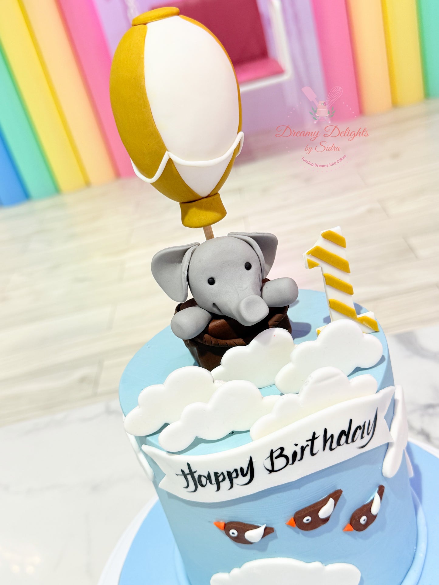 Elephant Cake for First Birthday