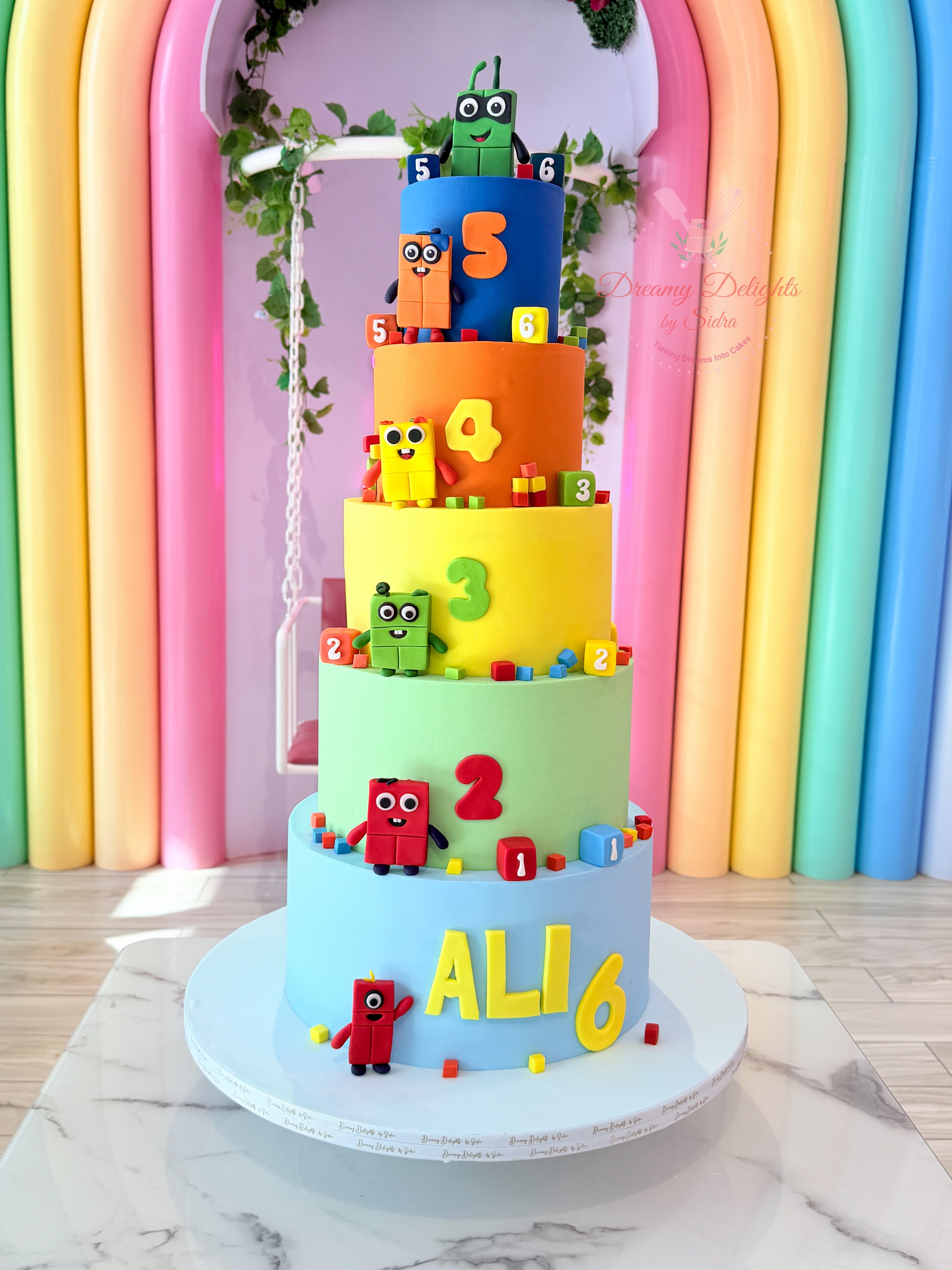 Number Blocks Cake Birthday Cake for Boys Dubai | Customize Cake Dubai ...
