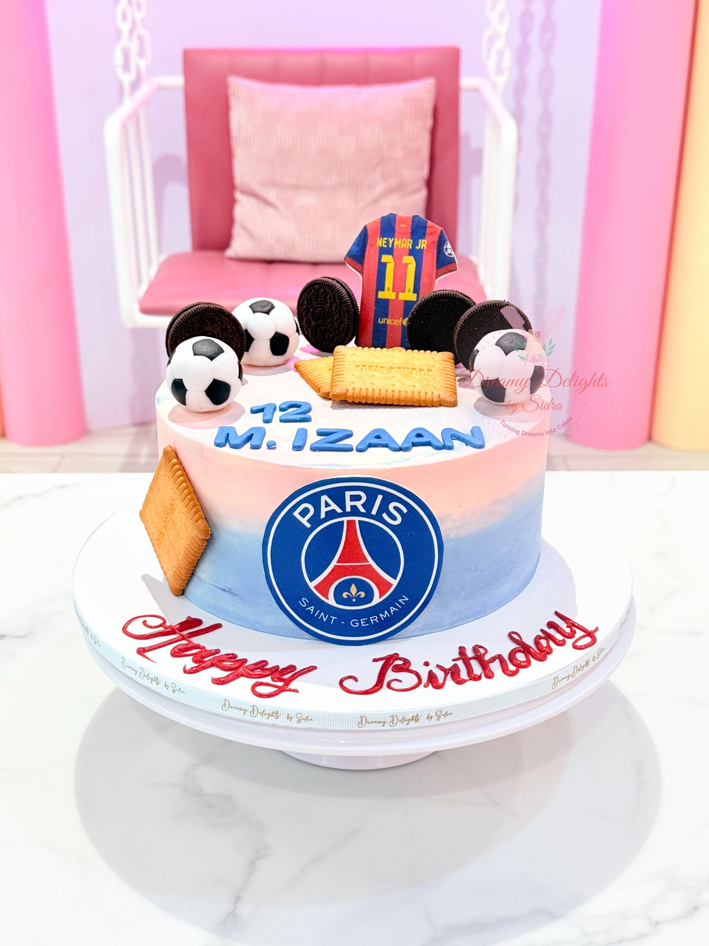 PSG Football Cake