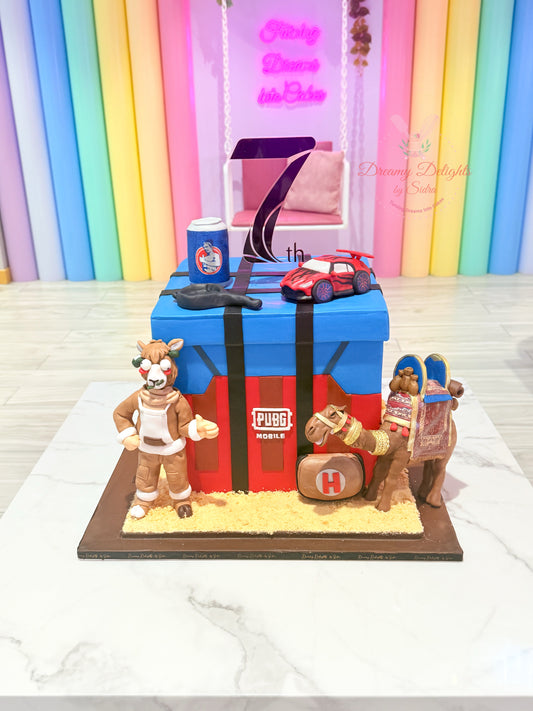 PUBG Cube Game Cake