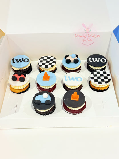 Racing Car Theme Cupcakes