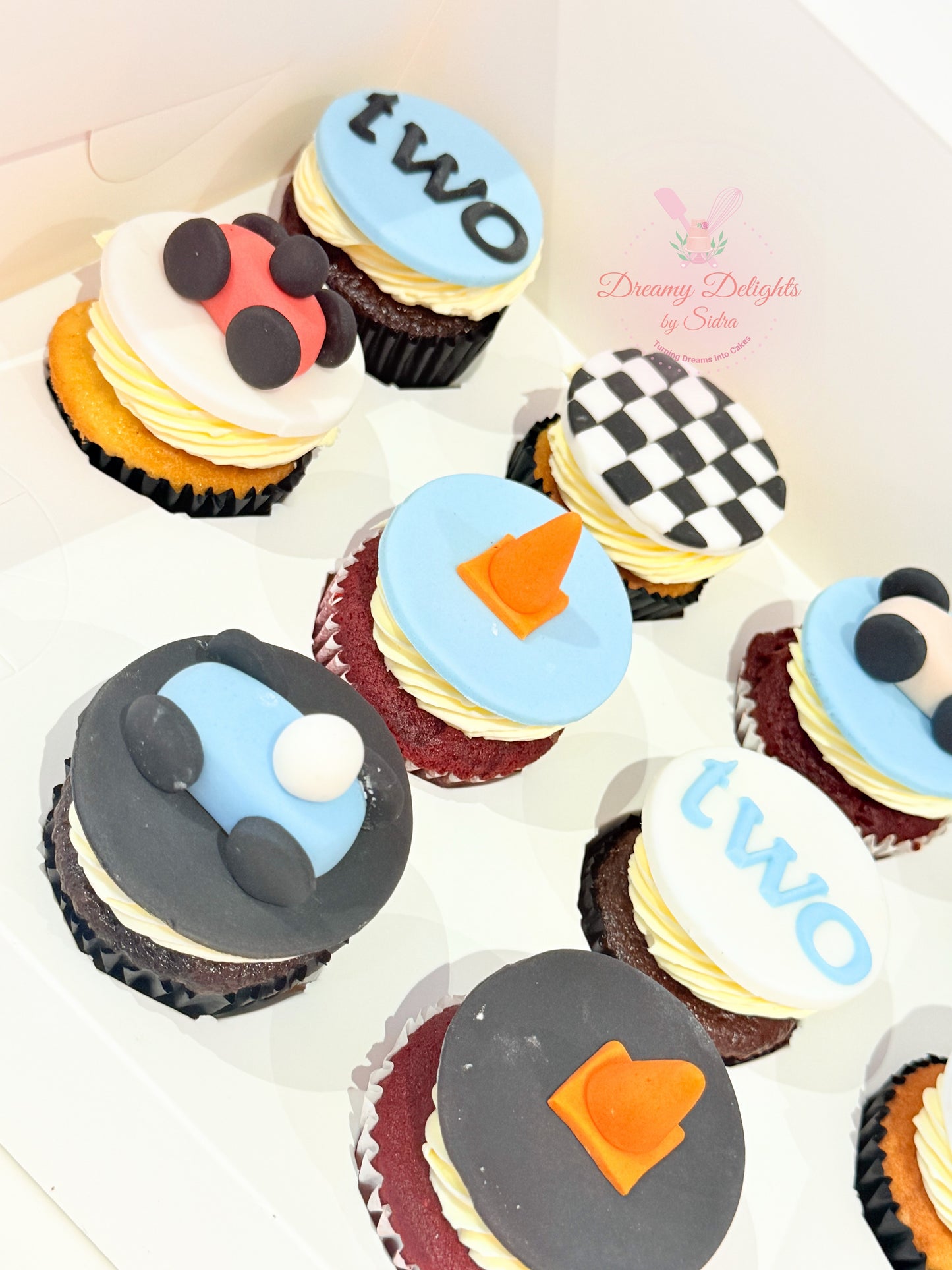 Racing Car Theme Cupcakes