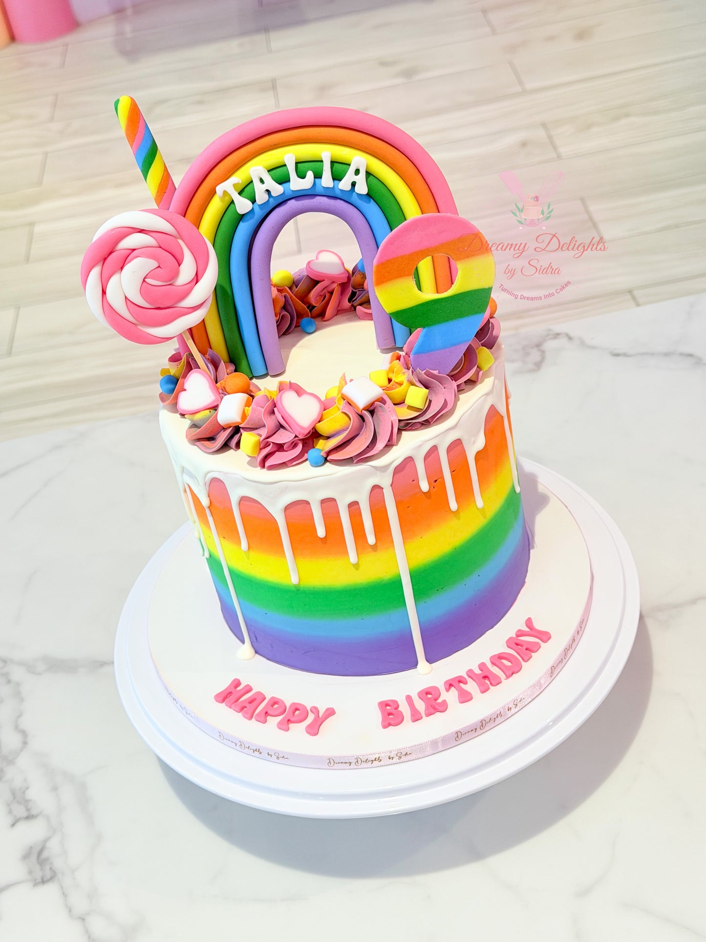 Rainbow Candyland Cake